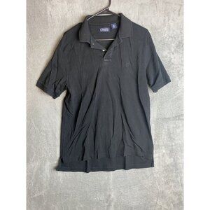 Chaps Mens Large Black Short Sleeve Polo Shirt